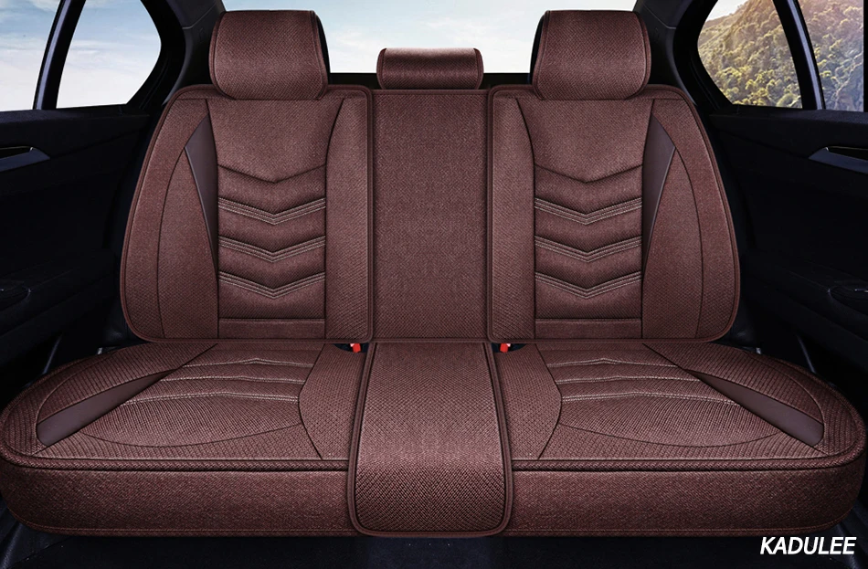 KADULEE льняные автомобильные чехлы для Mitsubishi Lancer Outlander Pajero Eclipse asx автомобильные аксессуары стильные чехлы для автосидений