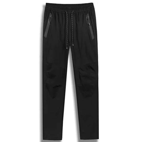 black XIYOUNIAO размера плюс L~ 7XL 8XL новые штаны для бега мужские повседневные быстросохнущие модные уличные брюки верхняя одежда спортивные штаны - Цвет: black