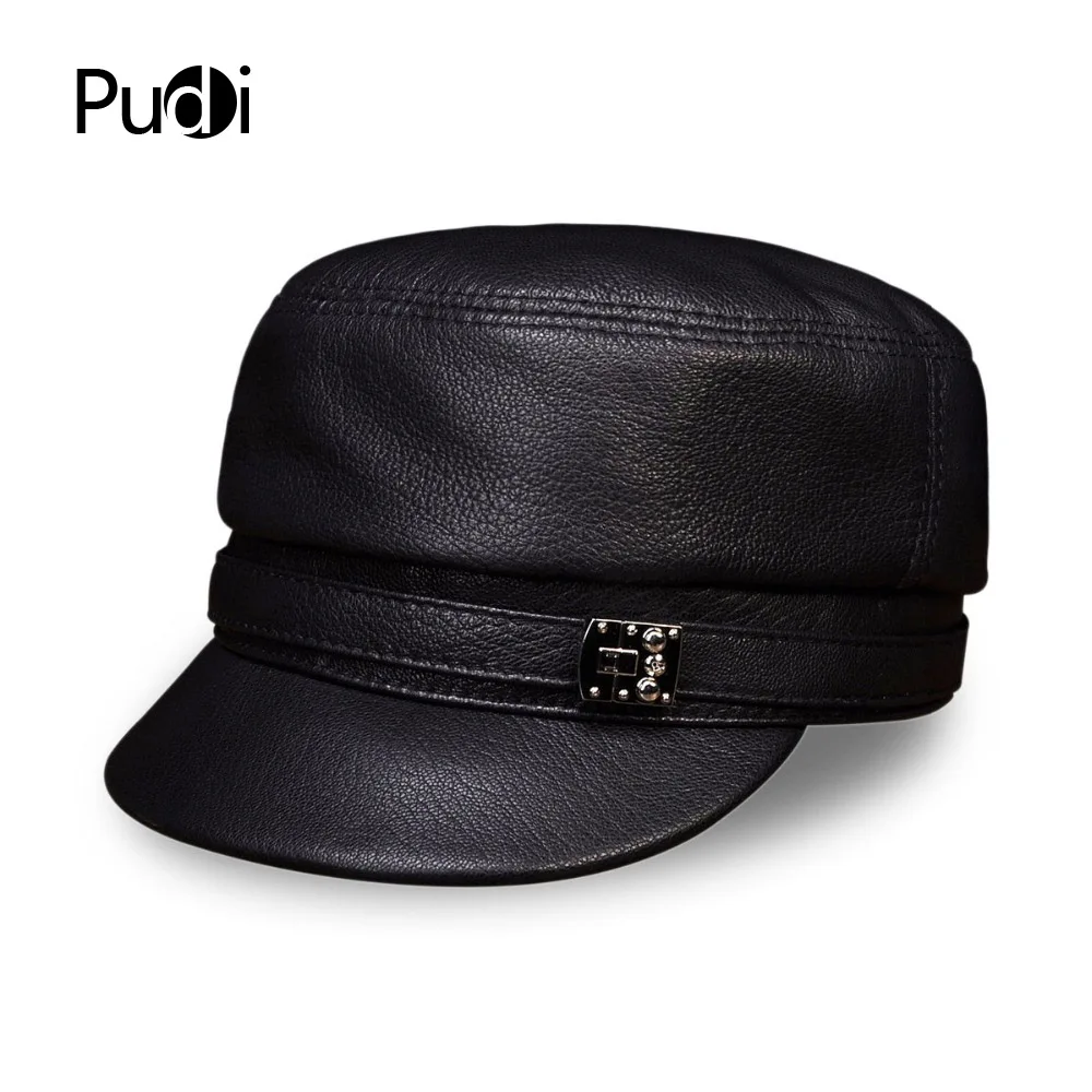 Мужская бейсболка HL105 из натуральной кожи Высококачественная однотонная