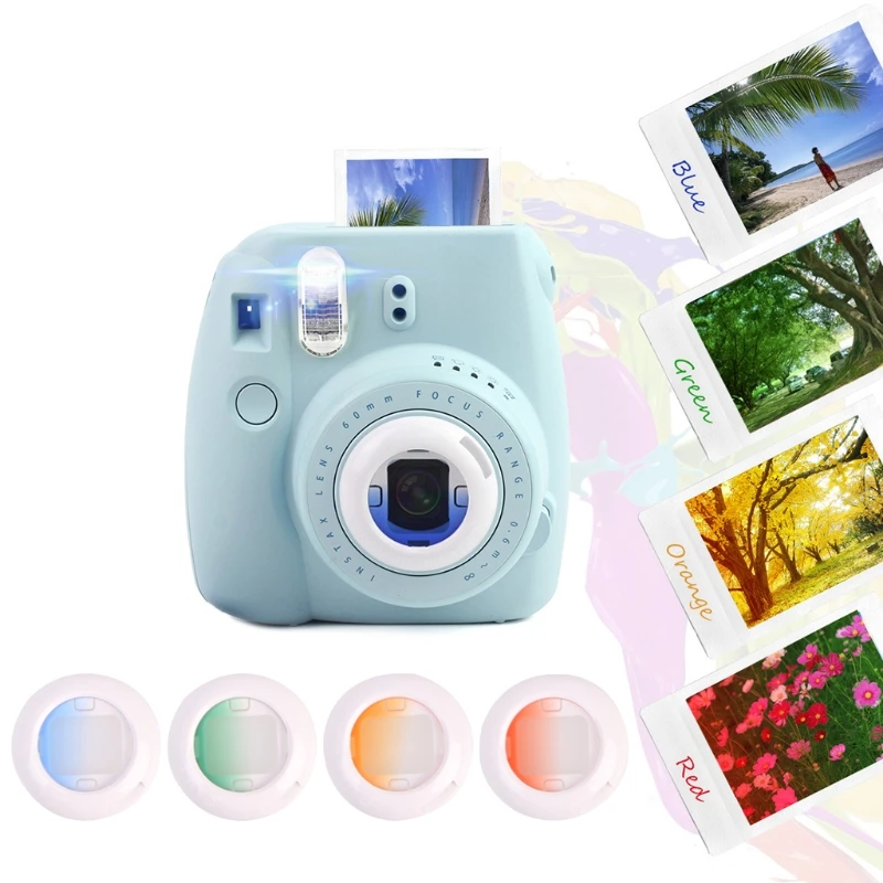 Комплект фильтров для объектива Fujifilm Instax Mini 8 + 9 7s kt 4 шт. цветная мгновенная пленка