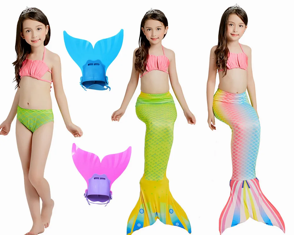 Детский купальник хвост русалки с монофина одежда для костюмированной вечеринки