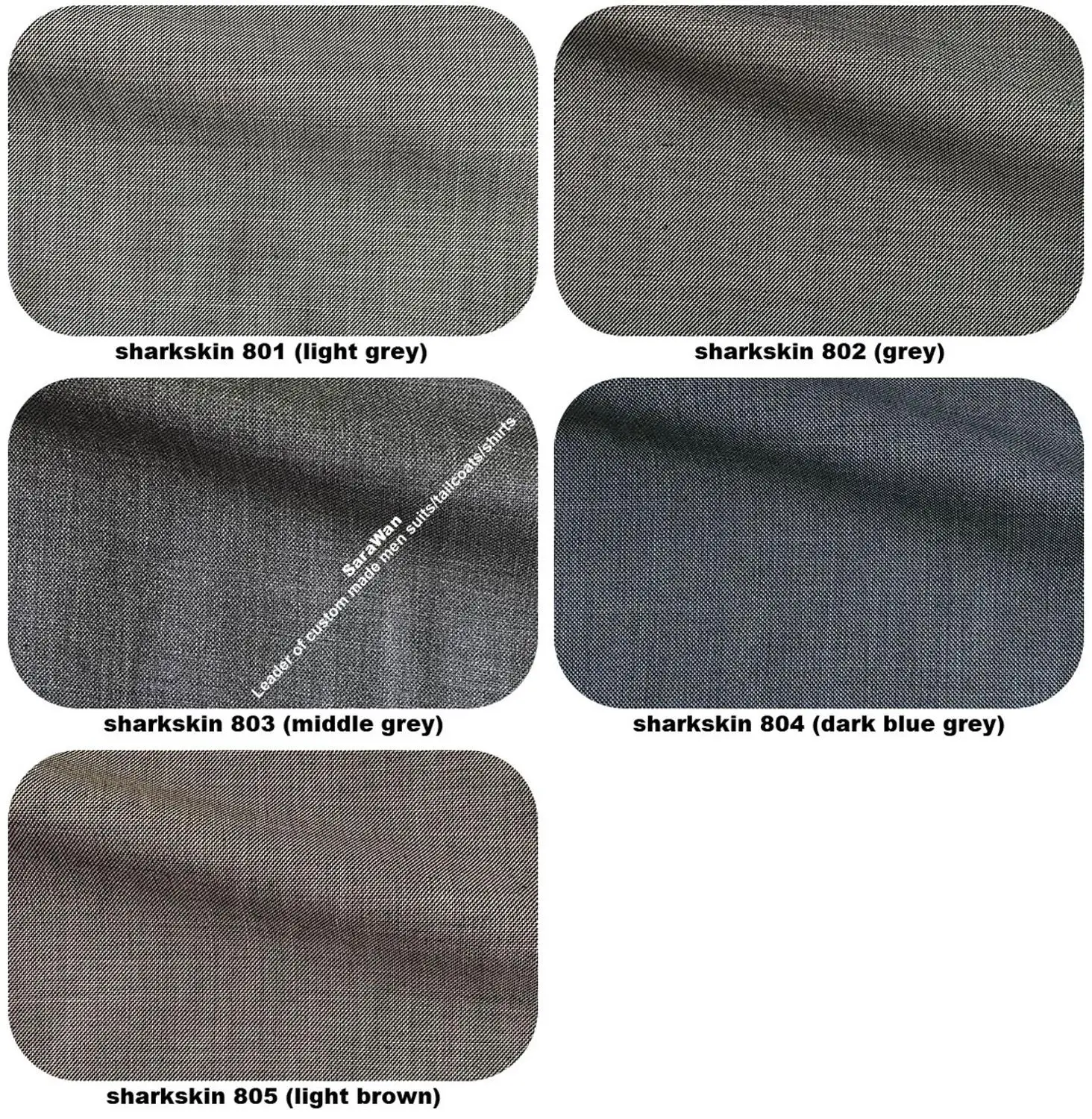 Коричневый Sharkskin мужской костюм на заказ Серый двухтональный тканый Свадебный