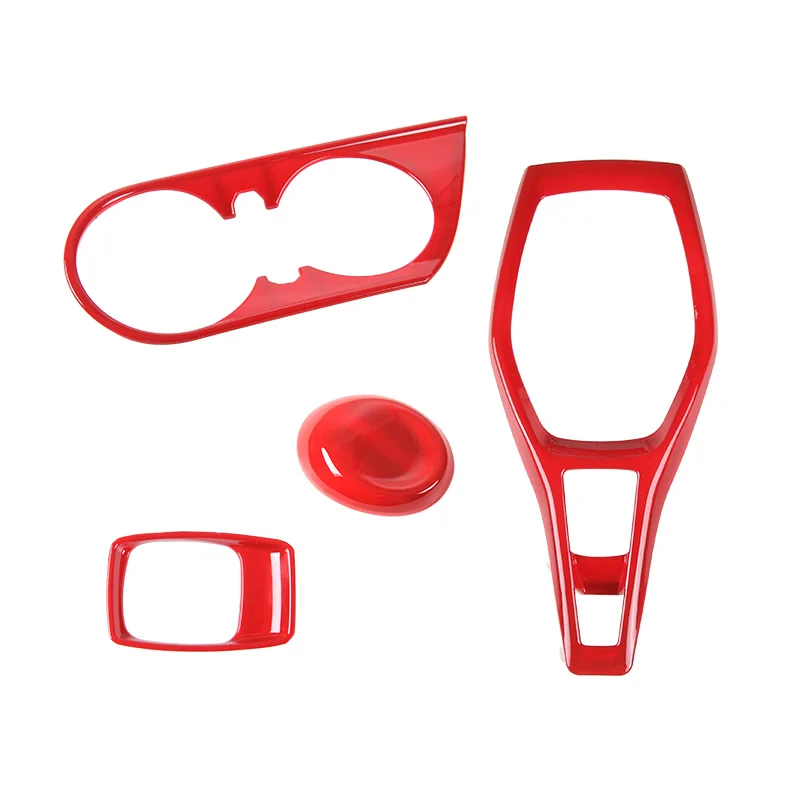 Red Set SHINEKA набор молдинги для Шевроле Камаро+ панель передач Зажигалка Передняя чашка держатель наклейка Для Camaro - Название цвета: Red Set