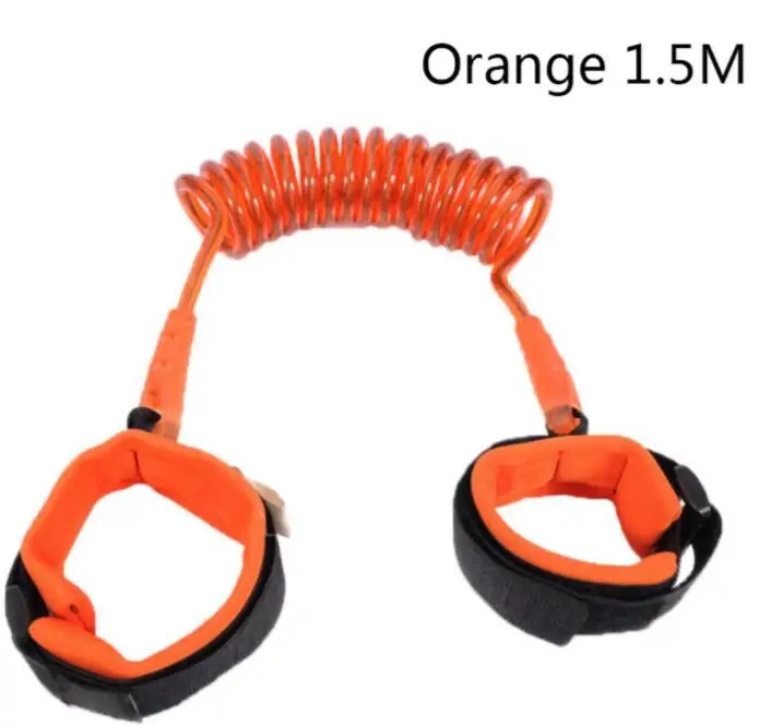 Orange 1.5M Детский анти-потерянный Тяговый канат Детская безопасность ребенок анти-потерянный Браслет Анти-потерянный ремень для предотвращения ребенка веревка может быть настроена - Цвет: Orange 1.5M