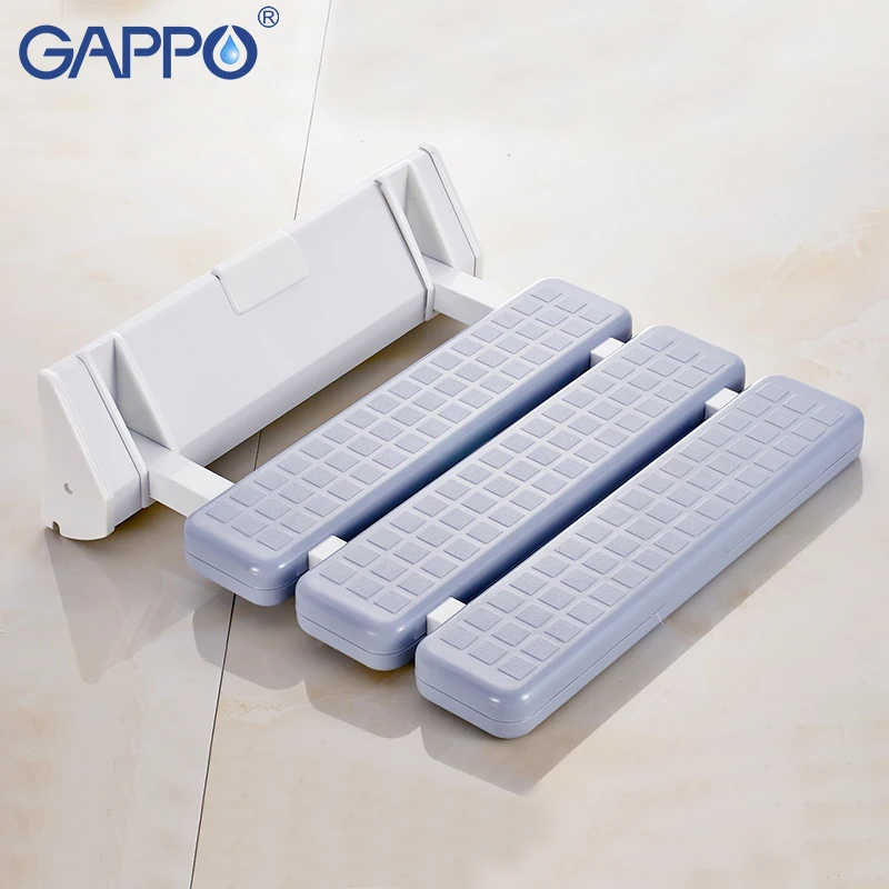 gappo wall mounted shower seats bathroom shower chair shower folding seat bath shower bench stool toilet bath folding chair free global shipping
