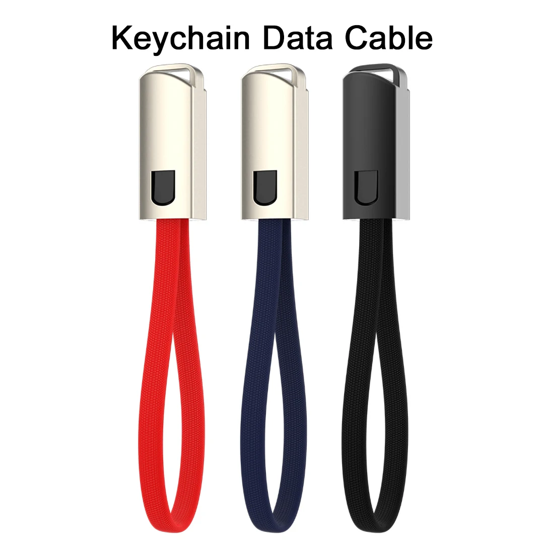 Брелок USB кабель ремешок для быстрой зарядки для iPhone 8 Micro usb type C зарядное устройство для телефона Зарядка Синхронизация данных короткий шнур USBC провод
