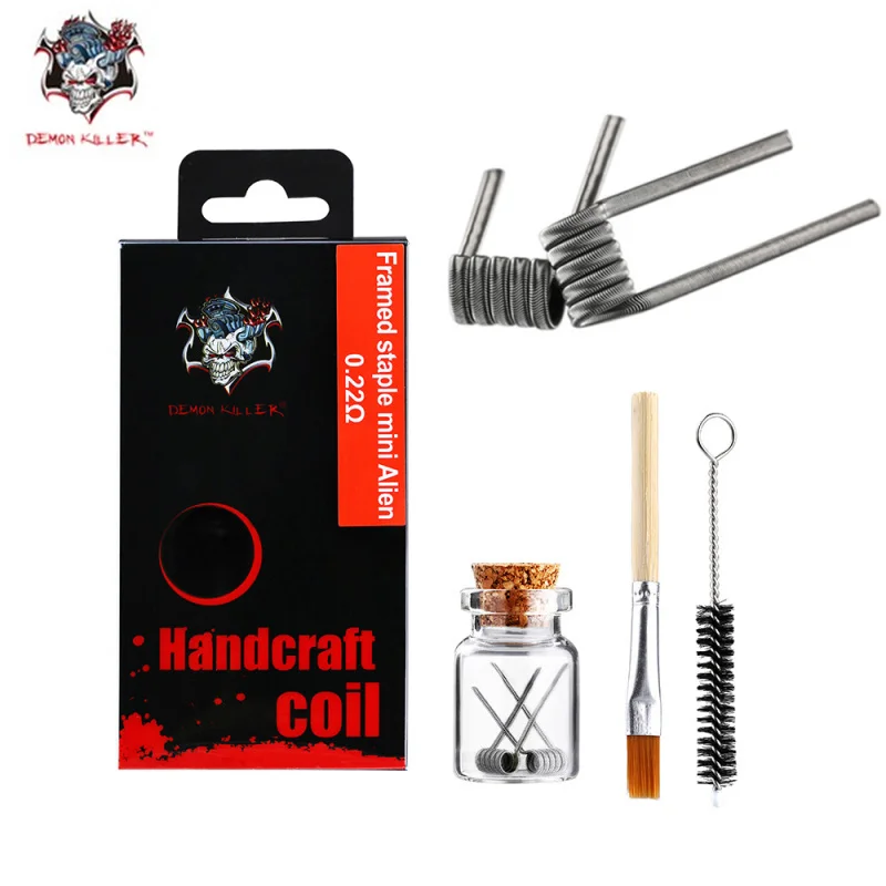 

Demon Killer Upgrade Handcraft Coil Framed staple mini Alien Heating Wires for Ecig RDA Tank premade coil NI80 heating wire VAPE