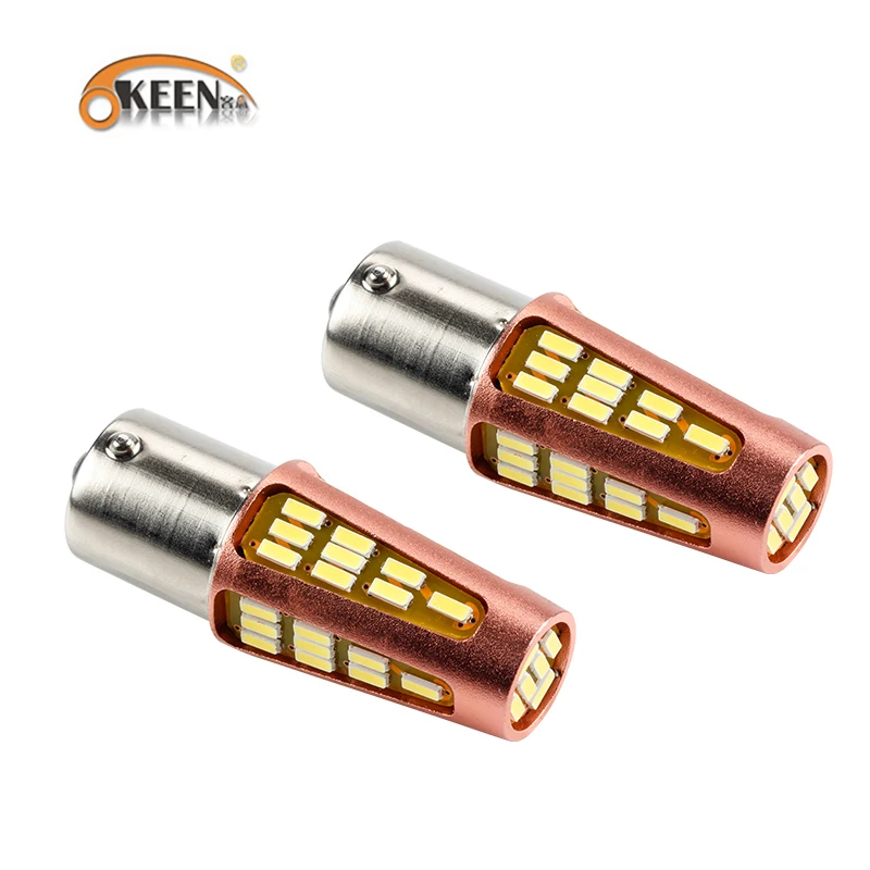 OKEEN высокое Мощность DC 12 В 3014 Светодиодный 51SMD BA15S 1156 светодиодный луковицы Canbus