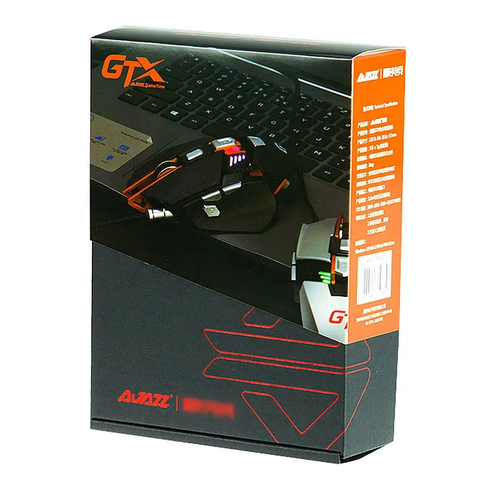 Оригинальная Проводная игровая мышь Ajazz GTX с 7 кнопками эргономичная 4000 dpi