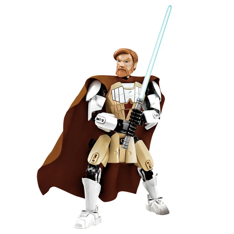 Obi Wan Звездные войны сборная фигура строительный блок Штурмовик Дарт Вейдер Kylo Ren Chewbacca Boba Jango Фетт фигурка игрушка для детей - Цвет: Obi Wan