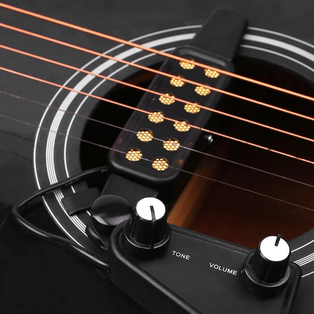 Звукосниматель для гитары 12 отверстий дизайн реверберации акустической