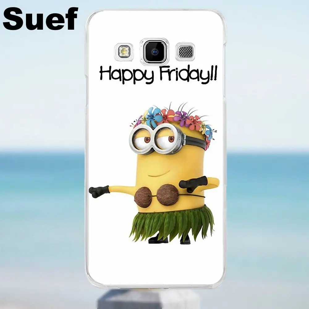 Suef для Galaxy Alpha Core Prime Note 2 3 4 5 S3 S4 S5 S6 S7 S8 mini edge Plus Мягкий чехол телефона с миньонами