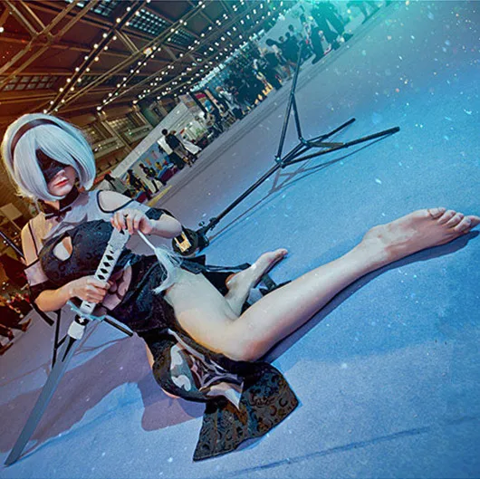 Костюм для косплея из игры NieR:Automata YoRHa тип A № 2 2B колготки Чонсам женское