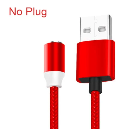 Red Cable No Plug Магнитный зарядный кабель Sarika S03 360 для iPhone 5, 5S, 6, 6 S, 7, 8 Plus, X, XS, быстрая зарядка, кабель Micro USB type-C, Магнитный зарядный кабель - Цвет: Red Cable No Plug
