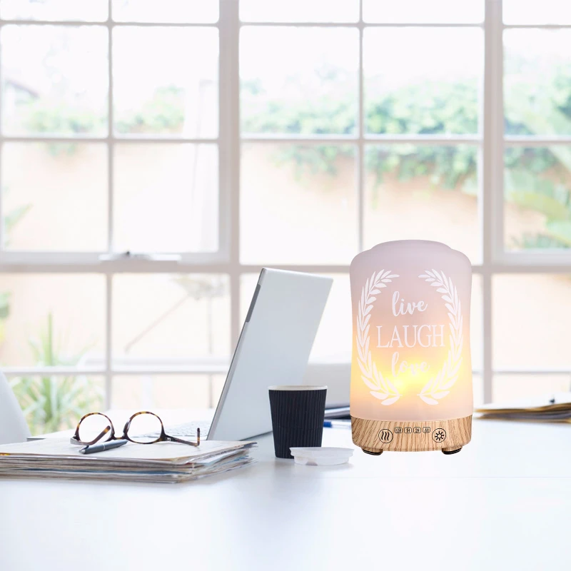Flame Fire Effect 100ml Aromatherapy humidifier essential oil diffuser Ultrasonic quiet For Home Office Living Room Spa Yoga | Бытовая
