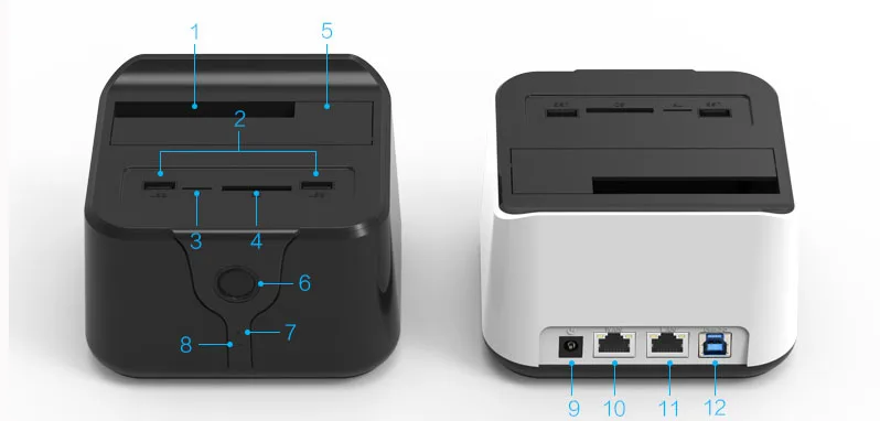 Корпуса для хранения Жесткий док Пластик 1 отсек hdd 2 5 3 usb 0 SD TF карта SATA до 6 ТБ в WiFi