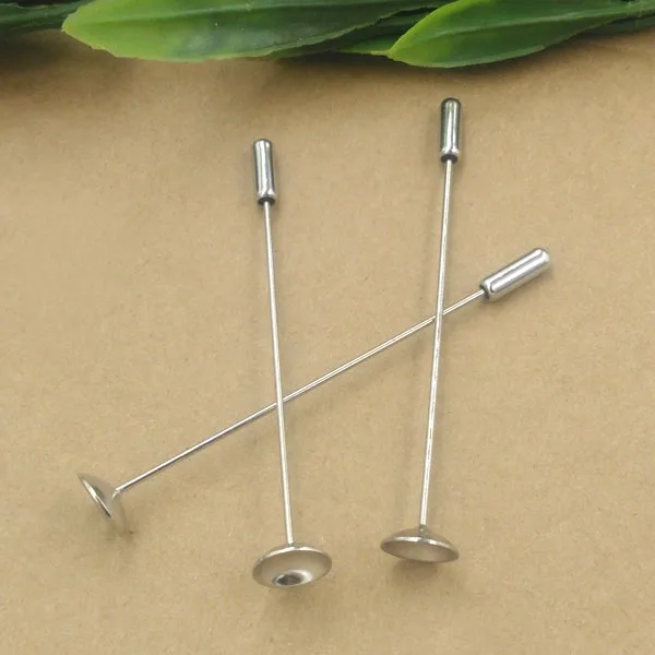 10 мм пустая круглая рамка основы для броши кабошон штифты w/Стопорные Diy поделок