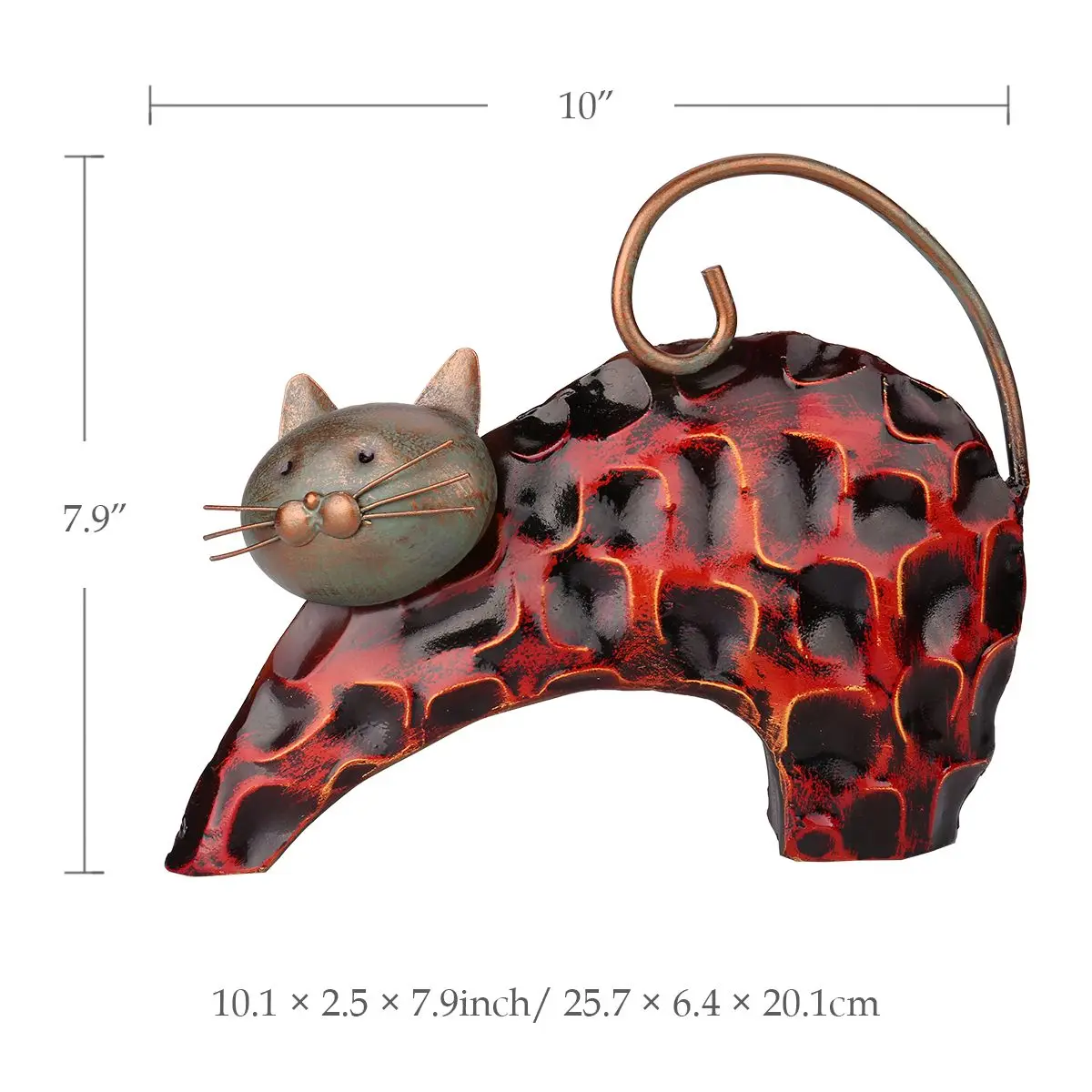 Tooarts металлическая железная скульптура абстрактная ленивый кот животное ремесло