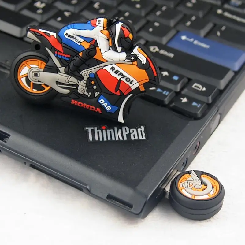 Usb 2 0 крутой флеш накопитель 32 ГБ мультяшный мотоцикл 4 8 16 подарки насыпью