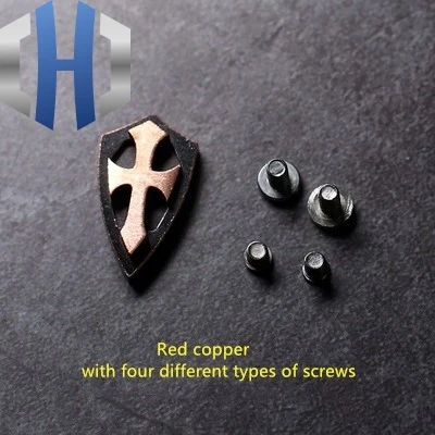B Copper EDC крест с винтовым щитом титановый сплав медь латунь фонарик клип складной нож кулон аксессуары нож бусины - Цвет: B Copper