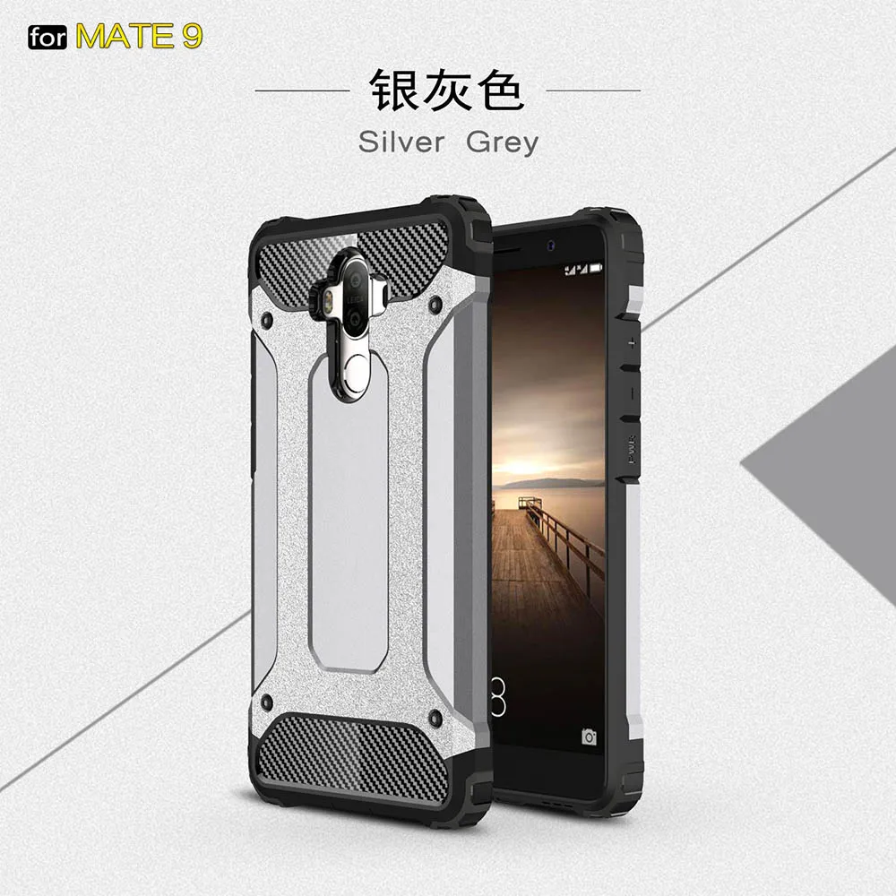 Противоударный защитный чехол 5,9 для huawei mate 9 чехол для huawei mate 9 mate 9 Dual MHA-L29 MHA-L09 чехол-лента на заднюю панель - Цвет: Silver Gray