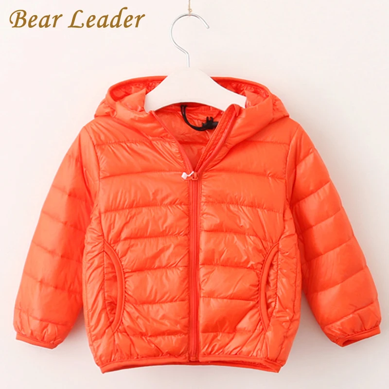 Bear Leader/верхняя одежда для мальчиков и девочек Милая детская парка Пуховое пальто