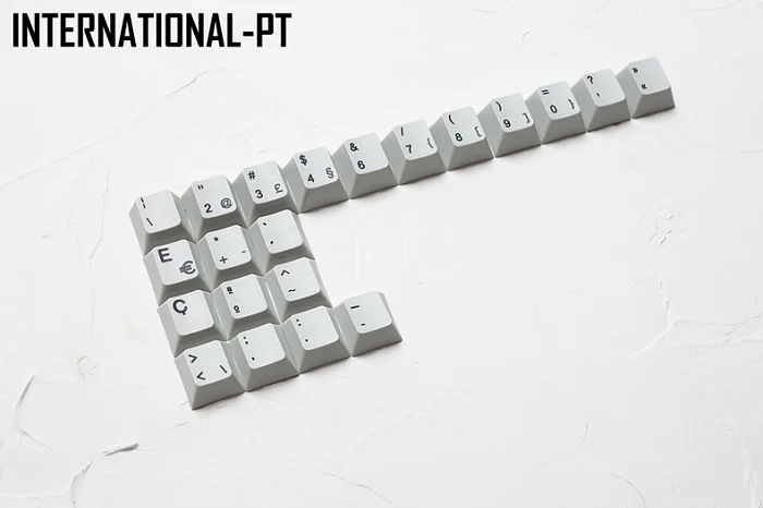 Kprepublique international norde EU UK ES FI FR NO IT PT DE HU пустые буквы Вишневый профиль краситель Sub Keycap толстый PBT для клавиатуры - Цвет: PT x1