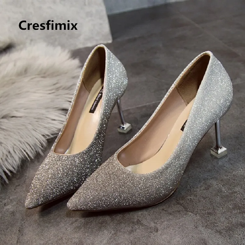 Cresfimix femmes hauts talons/женские пикантные удобные вечерние туфли на высоком каблуке