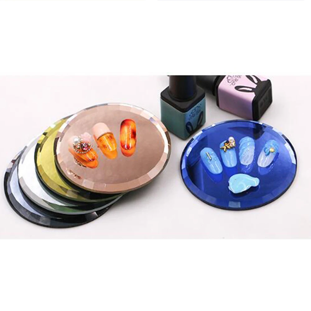 1 шт. зеркало Стекло Ложные Типсы Дисплей доска Цвет Палитры практика полки