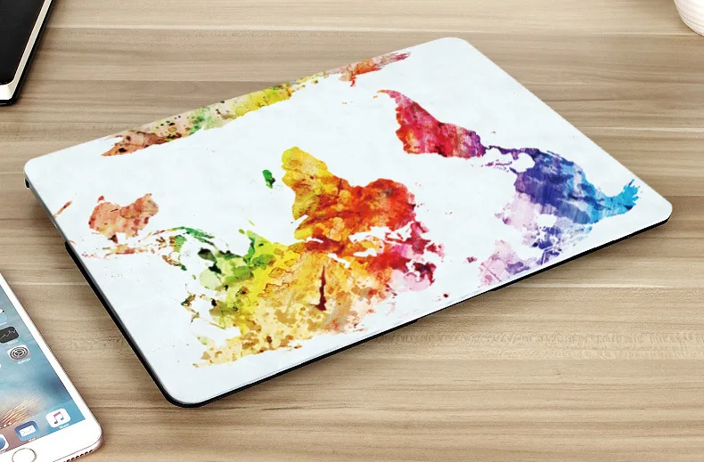 Мультяшная карта мира Coque для Macbook Pro 13 A1706 A1708 A1989 чехол жесткий ПВХ чехол для Macbook Pro 15 A1707 A1990 чехол