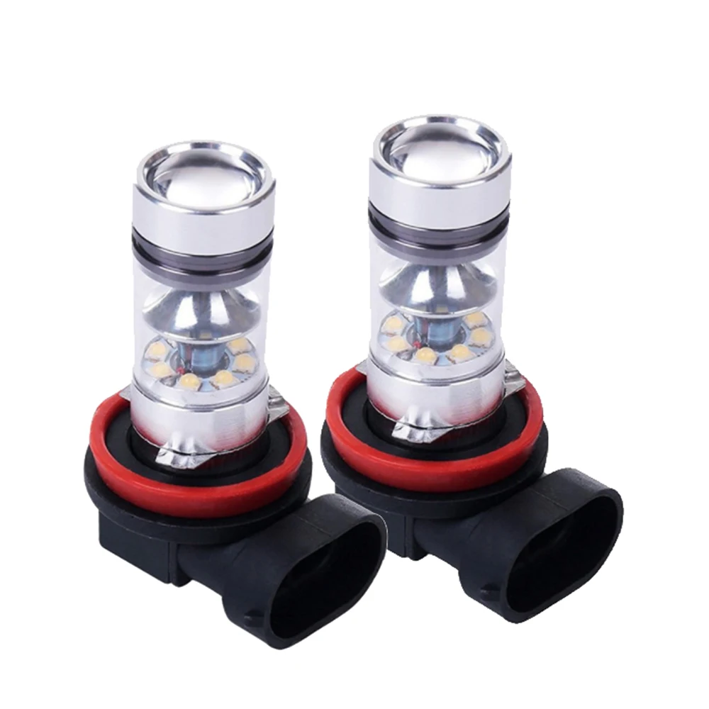 2pcs Car LED fog lamp H8 H11 100W 20LED Golden White light high For Audi A4 A3 Q5 Q7 BMW E46 E39 E90 E36 E34 | Автомобили и