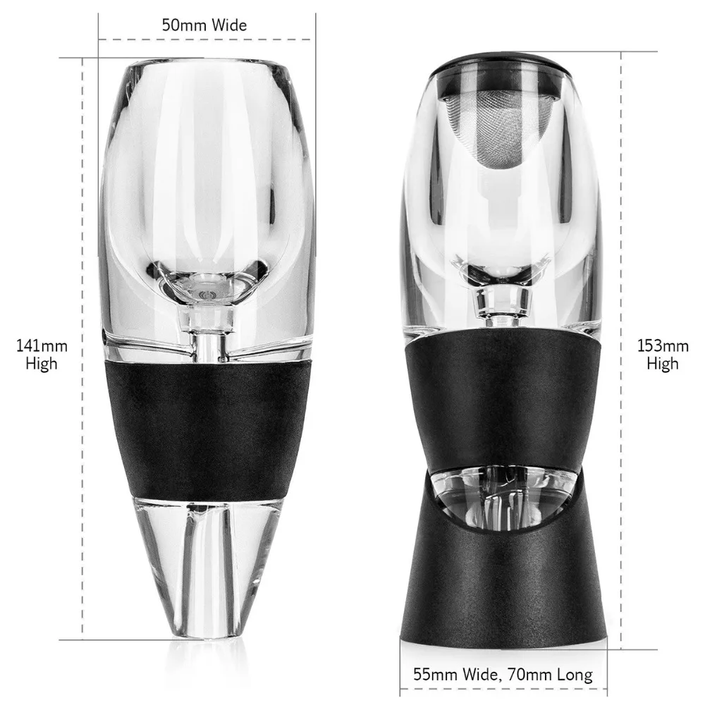 Wine Aerator Quick Decanting Red Wine Pourer Decanter Set with Filter Stand Dispenser Whiskey Aerator Bar Accessories