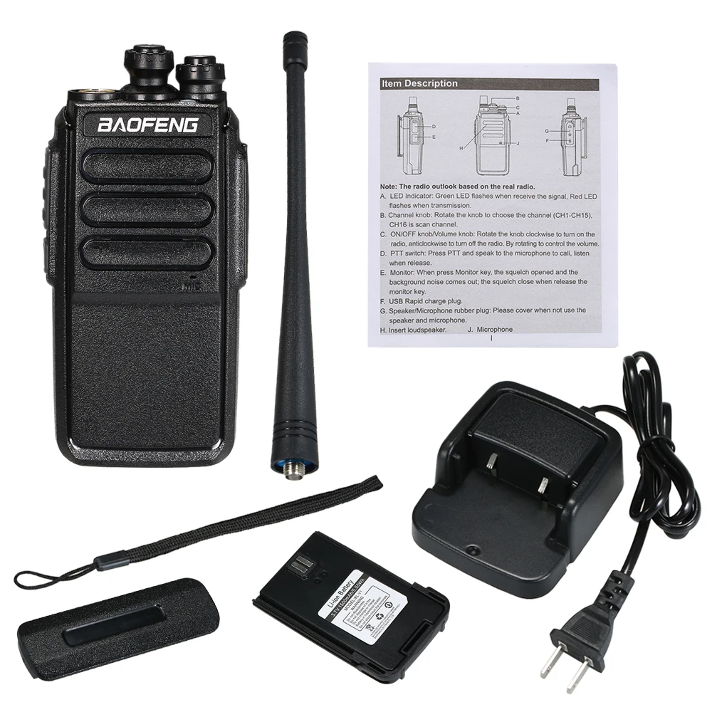 BAOFENG V1 UHF 400-470 МГц Портативный трансивер Interphone 16 каналов памяти PTT ключ запуска батарея экономия рация