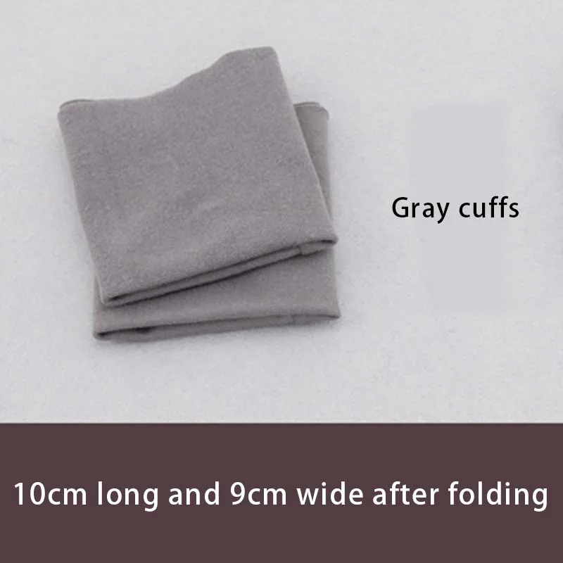 gray 1 пара, хлопковая трикотажная ребристая ткань, манжета из ткани для самостоятельного изготовления брюк, куртка, пальто, хлопковые эластичные мягкие запонки - Цвет: gray