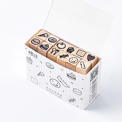 Винтажный милый мультяшный буквенный штамп DIY деревянные и резиновые штампы для скрапбукинга канцелярские товары Скрапбукинг Стандартный штамп - Цвет: 02