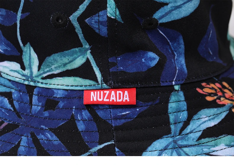 NUZADA, новинка, 3D принт, для мужчин и женщин, Панама, Классическая, пара, рыбацкие шапки, лето, осень, весна, защита от солнца, хлопковая, двусторонняя шапка