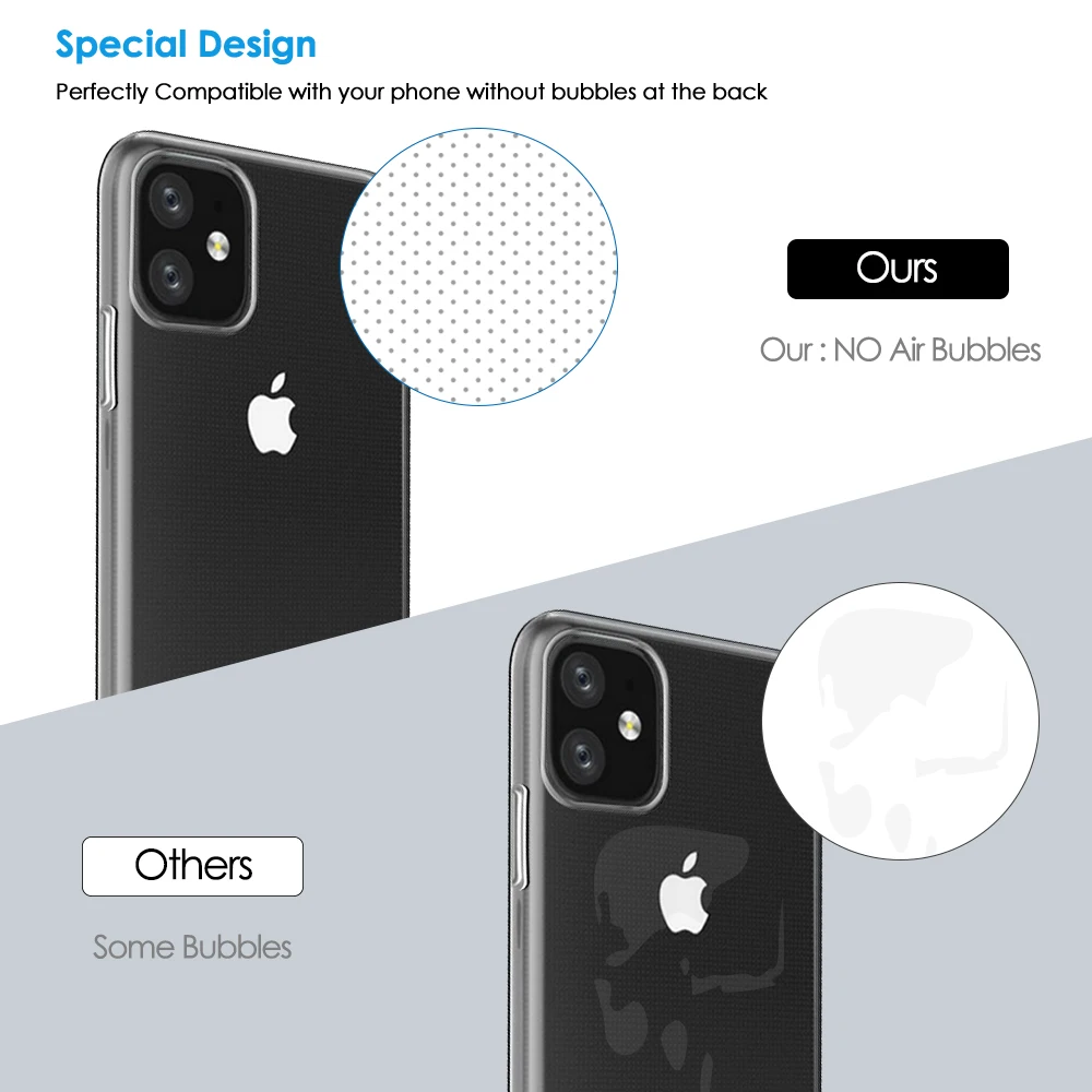 10 шт./партия для iPhone 11 XR 2019 Чехол ударопрочный кристально прозрачный Жесткий