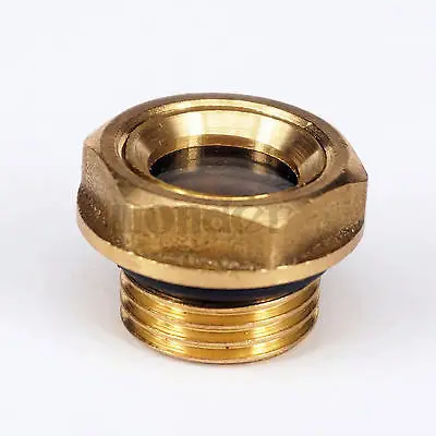 M16x1.5mm метрический латунный датчик уровня масла Стекло окно Шестигранная головка для воздушного компрессора коробка передач