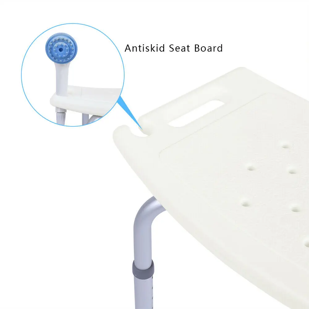Aid Seat Bathroom and shower chair Without Back Chair Height Adjustable Non Slip Toilet Disabled Home Adult Elderly Kids | Мебель