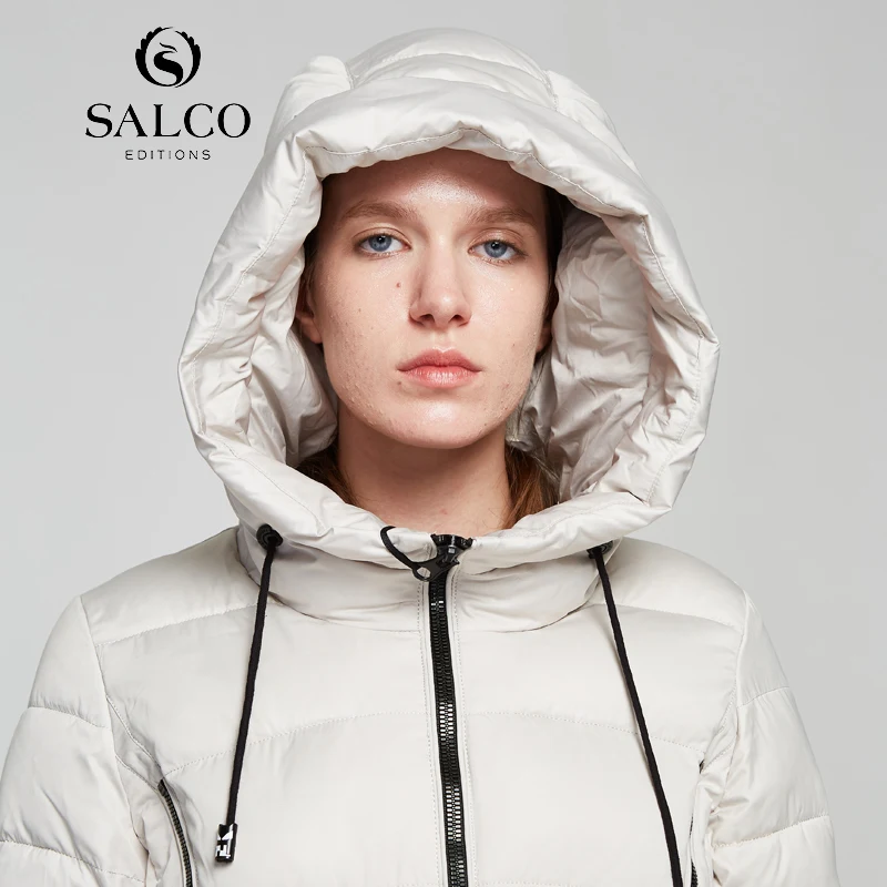 

SALCO Free shipping In 2018, the latest women's high-end cotton jacket is a winter thermal hooded jacket