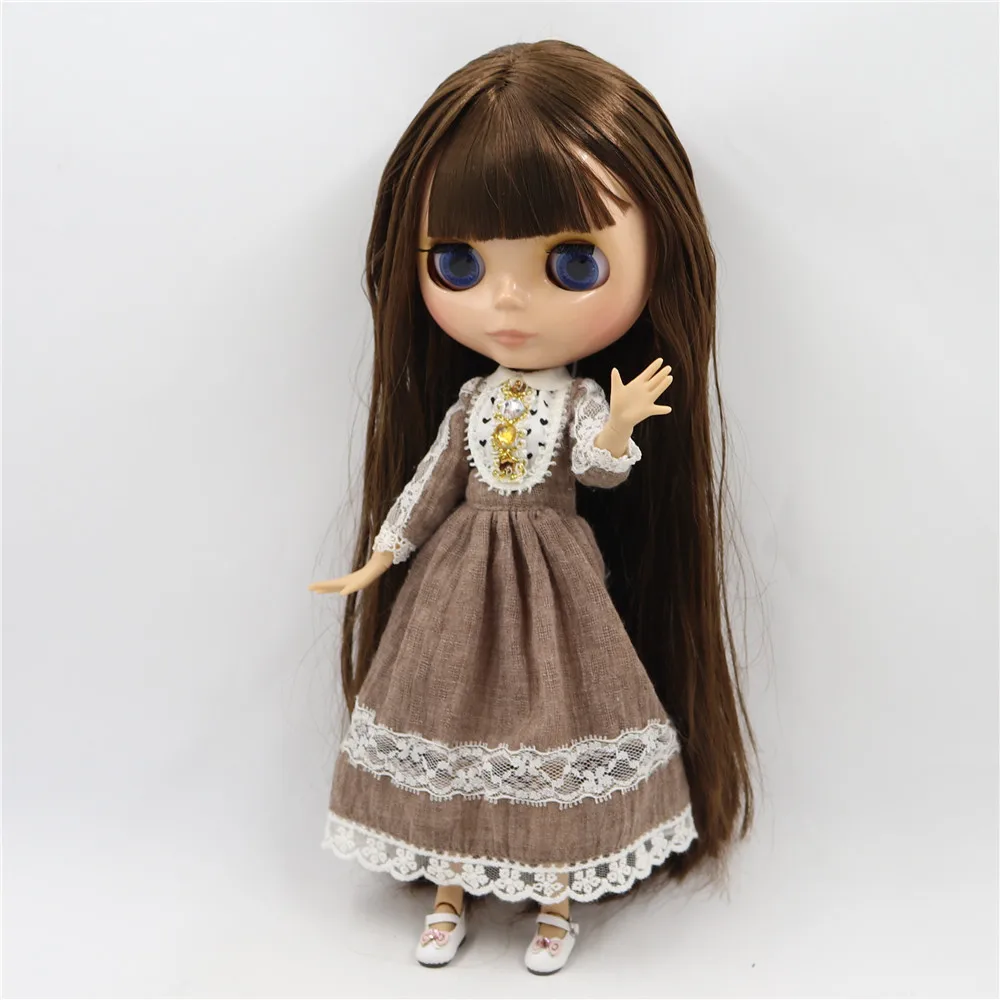 Ледяной DBS Blyth кукольные 1/6 bjd 30 см шарнирное тело загорелая кожа Глянцевая лицевая
