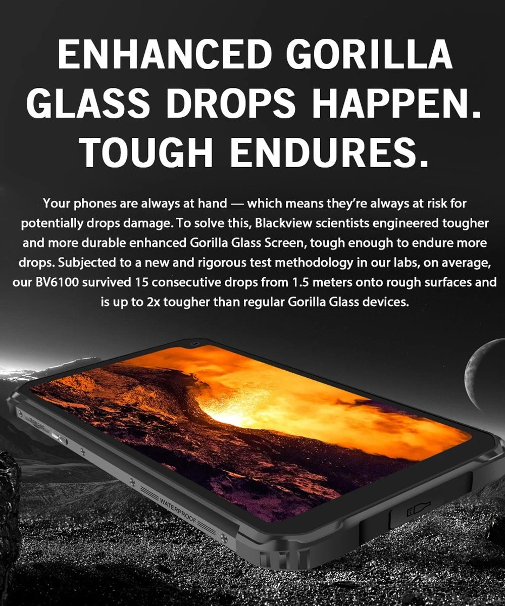 Blackview BV6100 IP68 Водонепроницаемый смартфон 3 ГБ + 16 Гб 6 8 &quotсевере 18:9 MT6761 4 ядра 2 0 ГГц
