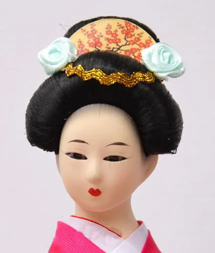 24 см уникальной японской искусственный статуэтки гейши Статуи дома по обеим