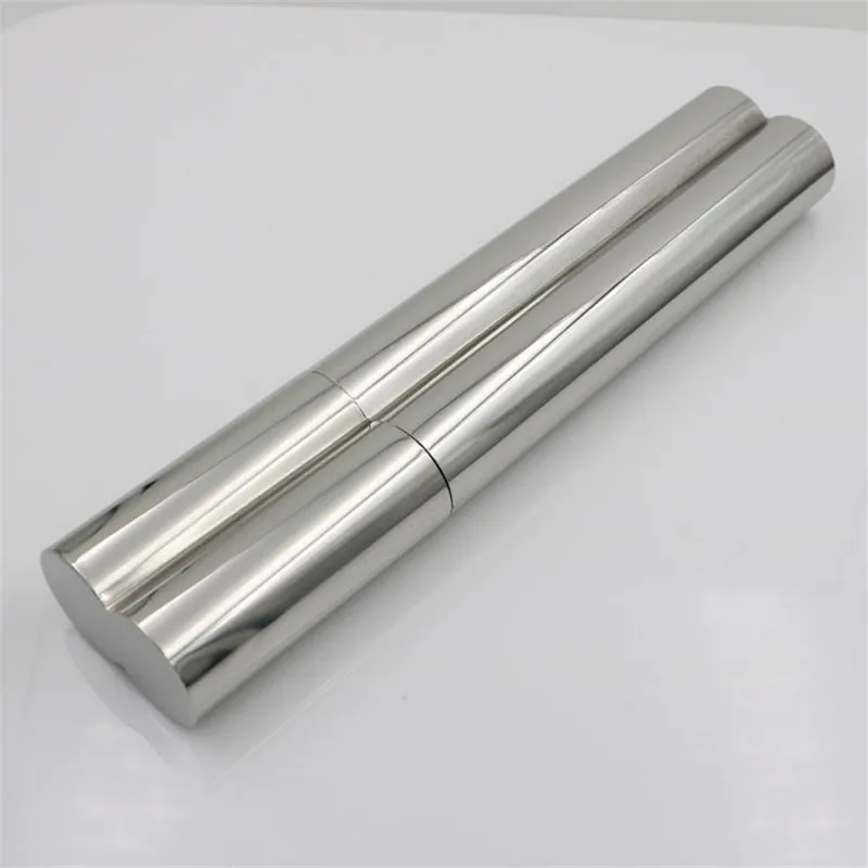 Portable Travel Stainless Steel Double Pipe Cigar Tube with Wine Tube - 2 in 1 Metal Cigar Humidor Case - Cigar Tools image 4