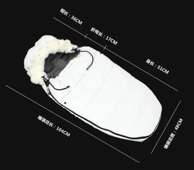 Детский спальный мешок для коляски теплый зимний конверт новорожденных толстый