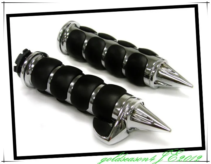

Spike Chrome Hand Grips Throttle Boss for Kawasaki Vulcan 800 1500 2000 Classic