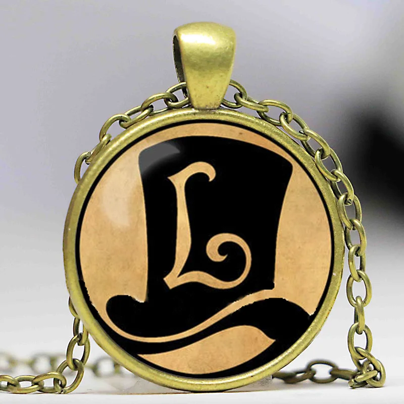 Кулон со стеклянным кабошоном и эмблемой профессора лайтона | Украшения
