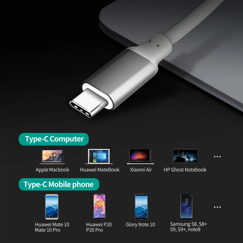 Адаптер для USB TYPE C Thunderbolt 3 9 в 1 с HDMI 4k PD 0 кардридер SD TF карт MacBook Pro Air 13 15|USB-хабы| |