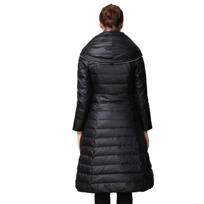 Arbitmatch Высококачественный пуховик Для женщин Мода молнии с капюшоном утка