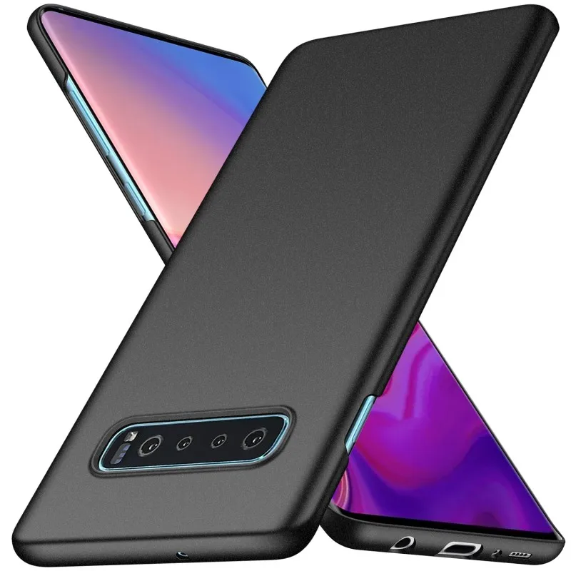 Роскошный тонкий твердый пластиковый чехол для телефона samsung Galaxy S10 S10 Plus Lite S9 Note 9 8 чехол, защитная крышка черная матовая